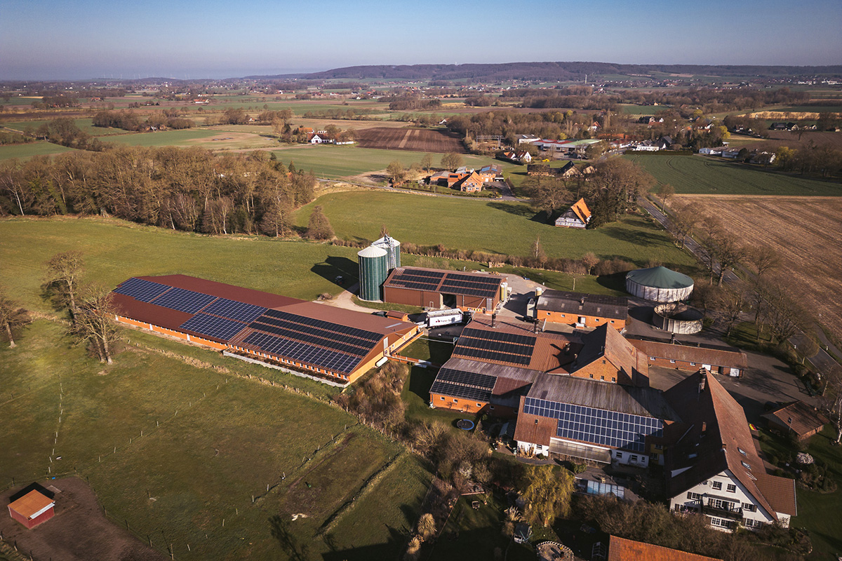 Hof Lehde Luftaufnahme